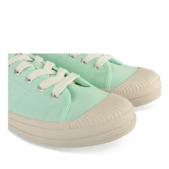 Baskets VERT Femme Motif Uni Lacets
