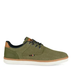 Baskets VERT Homme Motif Uni Lacets