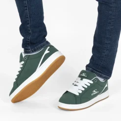 Baskets VERT Homme Motif Uni Lacets