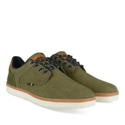 Baskets VERT Homme Motif Uni Lacets