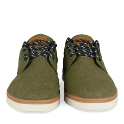 Baskets VERT Homme Motif Uni Lacets