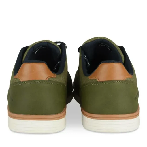 Baskets VERT Homme Motif Uni Lacets
