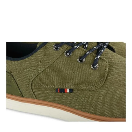 Baskets VERT Homme Motif Uni Lacets