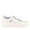 Baskets VIOLET Fille Motif Coeurs Lacets