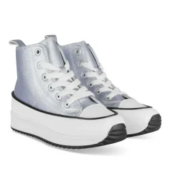 Baskets VIOLET Fille Motif Uni Lacets + Fermeture éclair