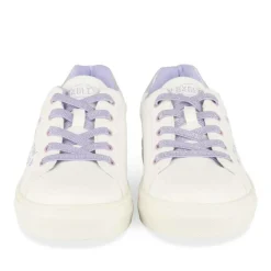 Baskets VIOLET Fille Motif Coeurs Lacets