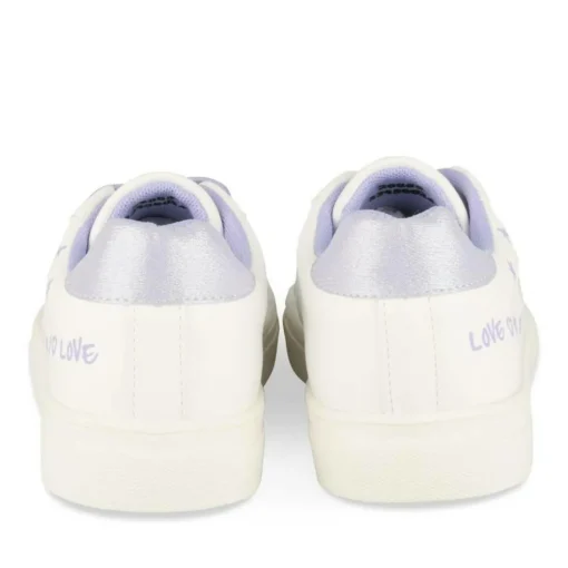 Baskets VIOLET Fille Motif Coeurs Lacets