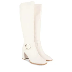 Bottes BEIGE Femme Fermeture éclair
