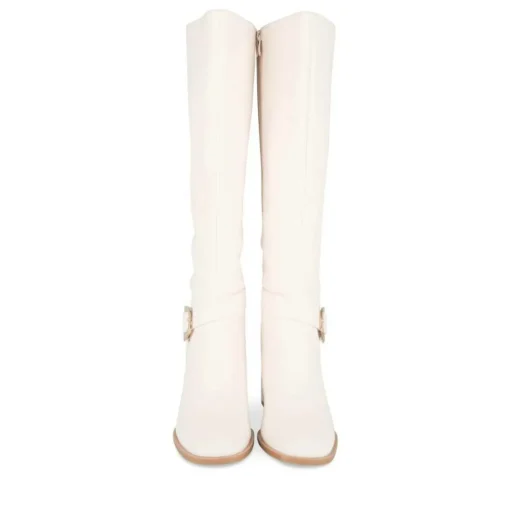Bottes BEIGE Femme Fermeture éclair