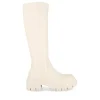 Bottes BEIGE Femme Motif Uni A Enfiler