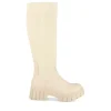 Bottes BEIGE Femme Motif Uni Elastique