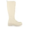 Bottes BEIGE Femme Motif Uni Lacets