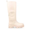 Bottes BEIGE Femme Motif Uni A Enfiler