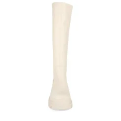 Bottes BEIGE Femme Motif Uni A Enfiler