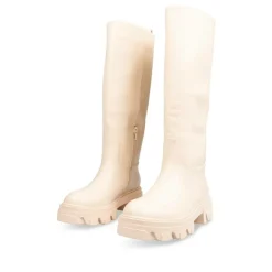 Bottes BEIGE Femme Motif Uni A Enfiler