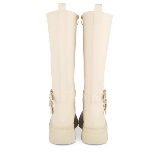 Bottes BEIGE Femme Motif Uni Lacets