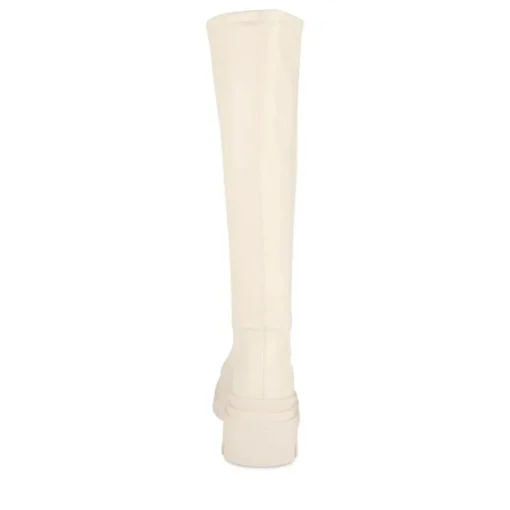 Bottes BEIGE Femme Motif Uni A Enfiler
