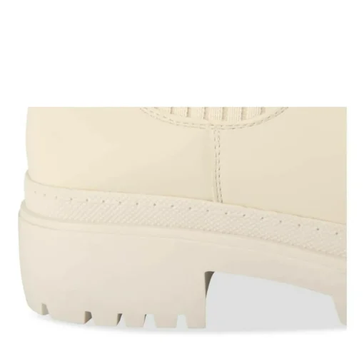 Bottes BEIGE Femme Motif Uni A Enfiler