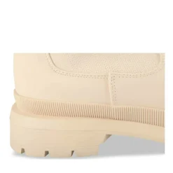 Bottes BEIGE Femme Motif Uni Elastique