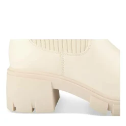 Bottes BEIGE Femme Motif Uni Elastique
