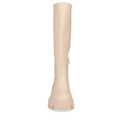Bottes BEIGE Femme Motif Uni A Enfiler