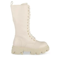 Bottes BEIGE Fille Motif Uni Lacets