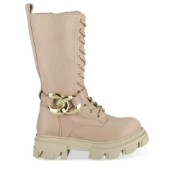 Bottes BEIGE Fille Motif Uni Lacets