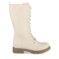 Bottes BEIGE Fille Motif Uni Lacets