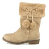 Bottes BEIGE Fille Motif Coeurs Fermeture éclair