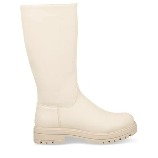 Bottes BEIGE Fille Motif Uni Fermeture éclair
