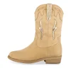 Bottes BEIGE Fille Motif Uni Fermeture éclair