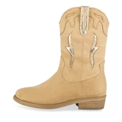 Bottes BEIGE Fille Motif Uni Fermeture éclair