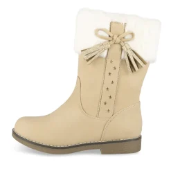 Bottes BEIGE Fille Motif Uni Fermeture éclair