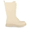 Bottes BEIGE Fille Motif Uni Lacets