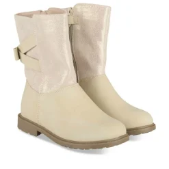 Bottes BEIGE Fille Motif Paillettes Fermeture éclair