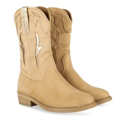 Bottes BEIGE Fille Motif Uni Fermeture éclair