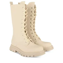 Bottes BEIGE Fille Motif Uni Lacets