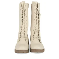 Bottes BEIGE Fille Motif Uni Lacets