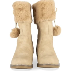 Bottes BEIGE Fille Motif Coeurs Fermeture éclair