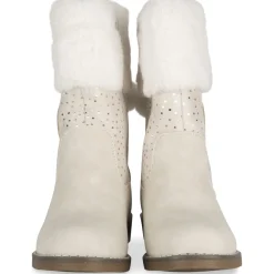 Bottes BEIGE Fille Motif Coeurs Fermeture éclair
