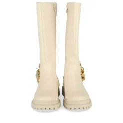 Bottes BEIGE Fille Motif Uni Fermeture éclair