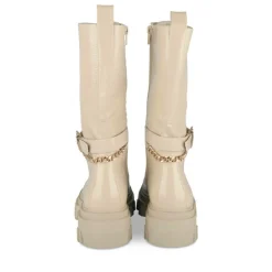 Bottes BEIGE Fille Motif Uni Lacets