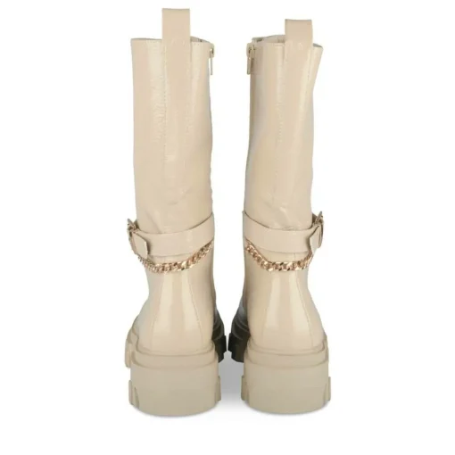 Bottes BEIGE Fille Motif Uni Lacets
