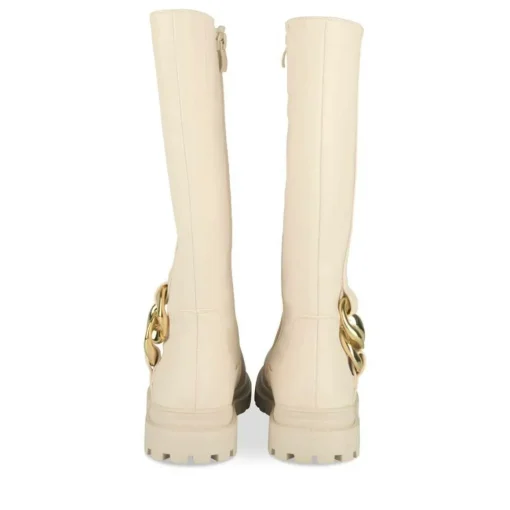 Bottes BEIGE Fille Motif Uni Fermeture éclair