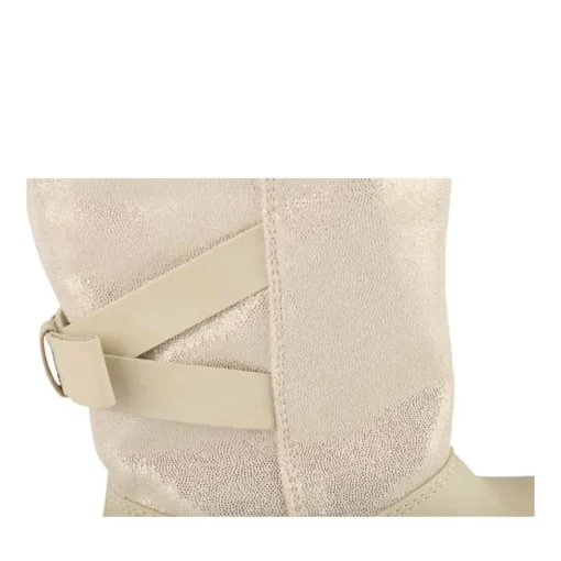 Bottes BEIGE Fille Motif Paillettes Fermeture éclair