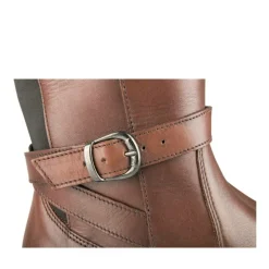 Bottes COGNAC Femme CUIR Motif Uni Fermeture éclair