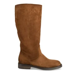 Bottes COGNAC Femme Motif Uni A Enfiler