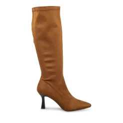Bottes COGNAC Femme Motif Uni Fermeture éclair