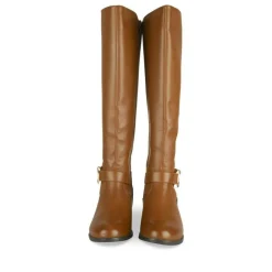 Bottes COGNAC Femme Motif Chaîne Fermeture éclair