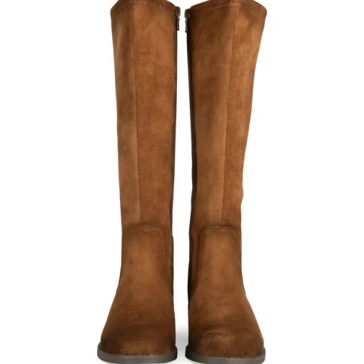 Bottes COGNAC Femme Motif Uni Fermeture éclair